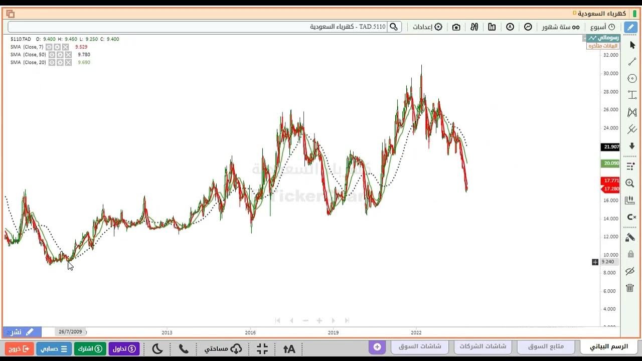 سهم شركة الكهرباء