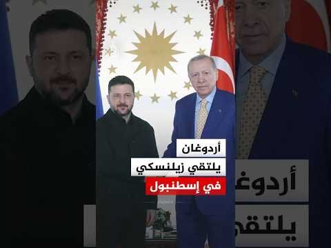 الرئيس التركي يلتقي نظيره الأوكراني في مقر الرئاسة في مدينة إسطنبول